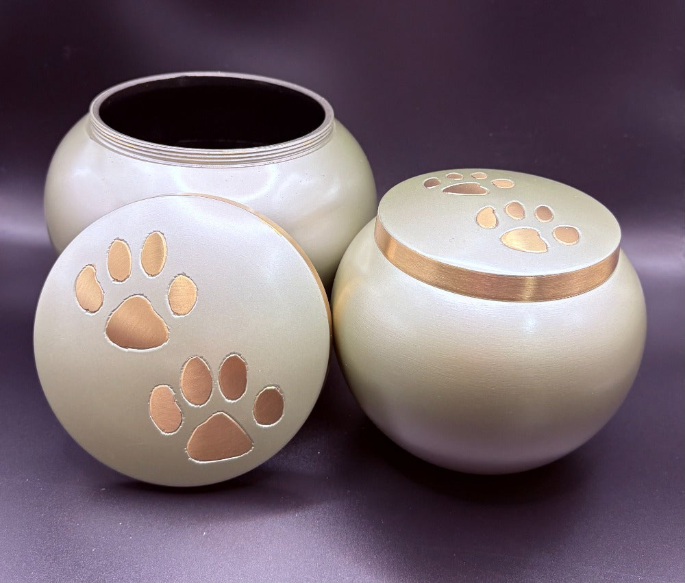 Brass Odyssey Pearl Pet Cremation Urn