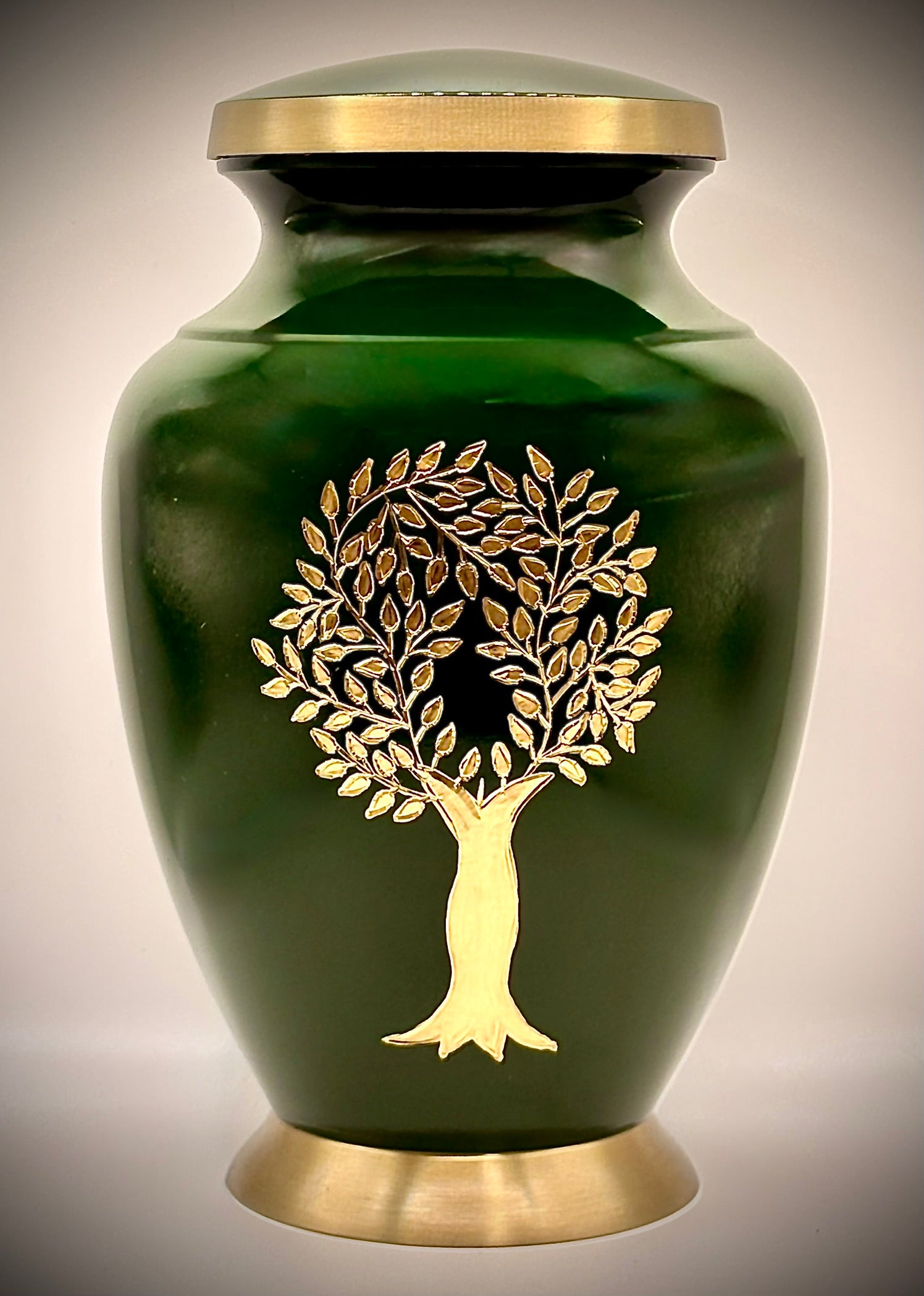 Classic Brass Tree of Life Adult Cremation Urn