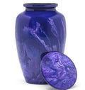 Dark Blue Marble Look Adult Cremation Urn