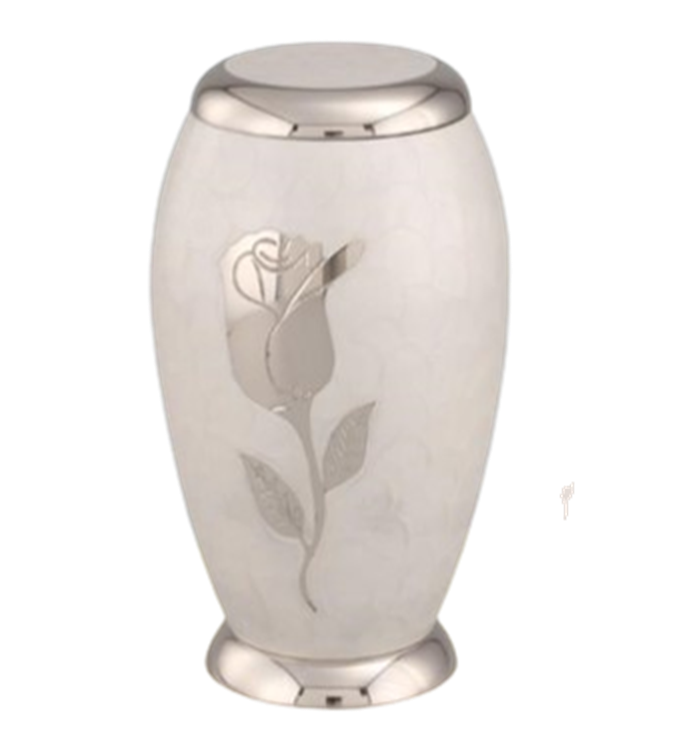 Elegant Rose Aluminium Adut Cremation Urn