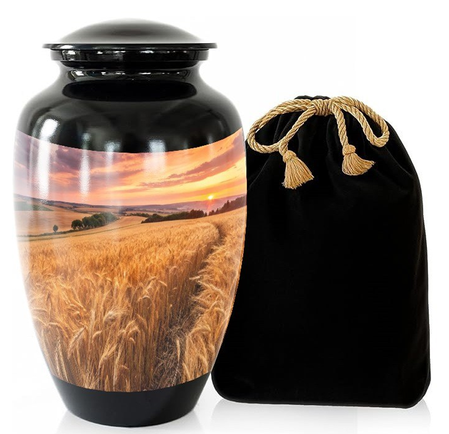 Wheat Fields Adult Cremation Urn