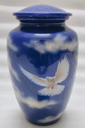 White Dove Adult Aluminium Cremation Urn