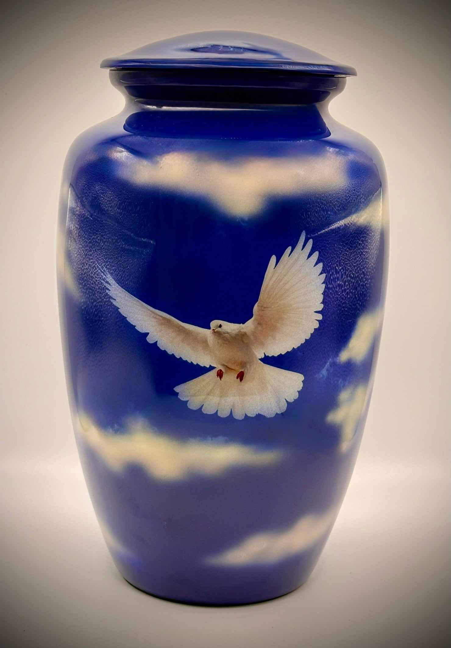 White Dove Adult Aluminium Cremation Urn